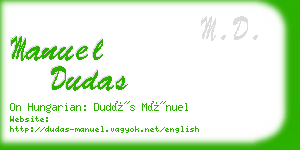 manuel dudas business card